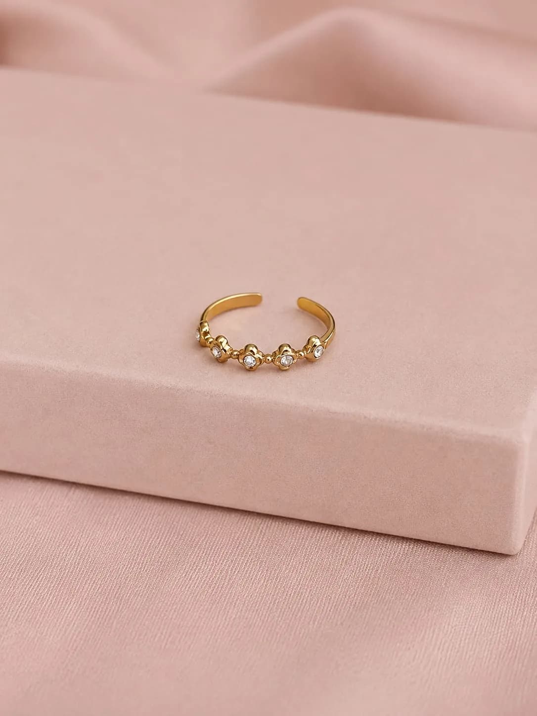 bague ajustable petit diamant