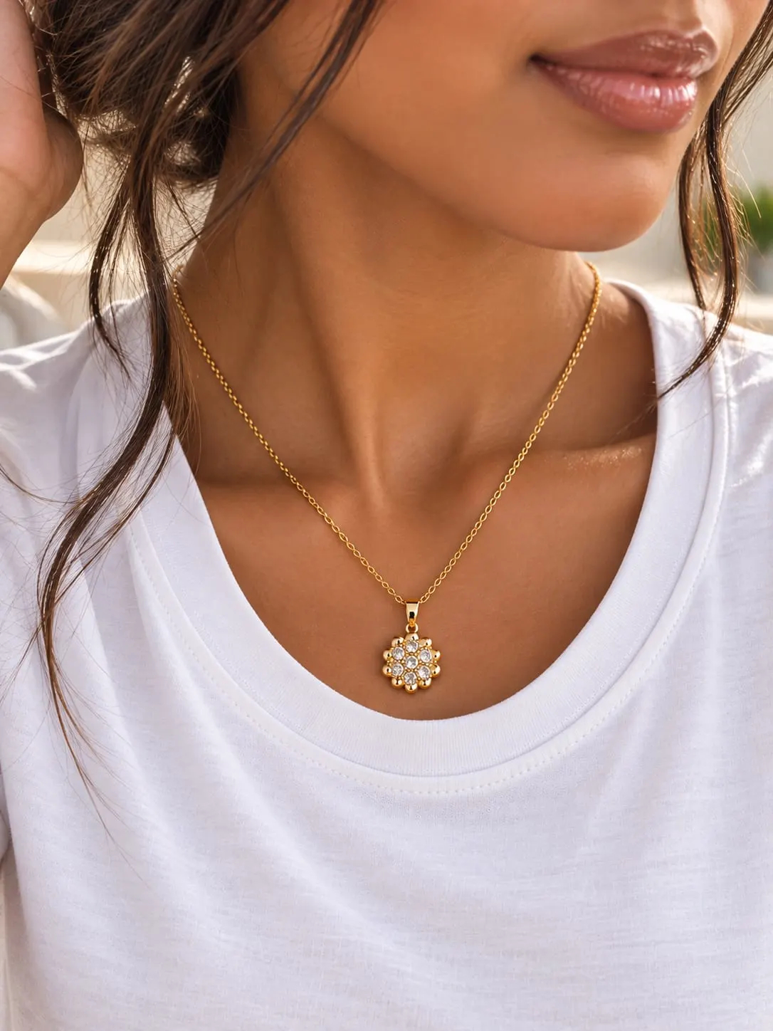Collier Eva -Pendentif Rotatif